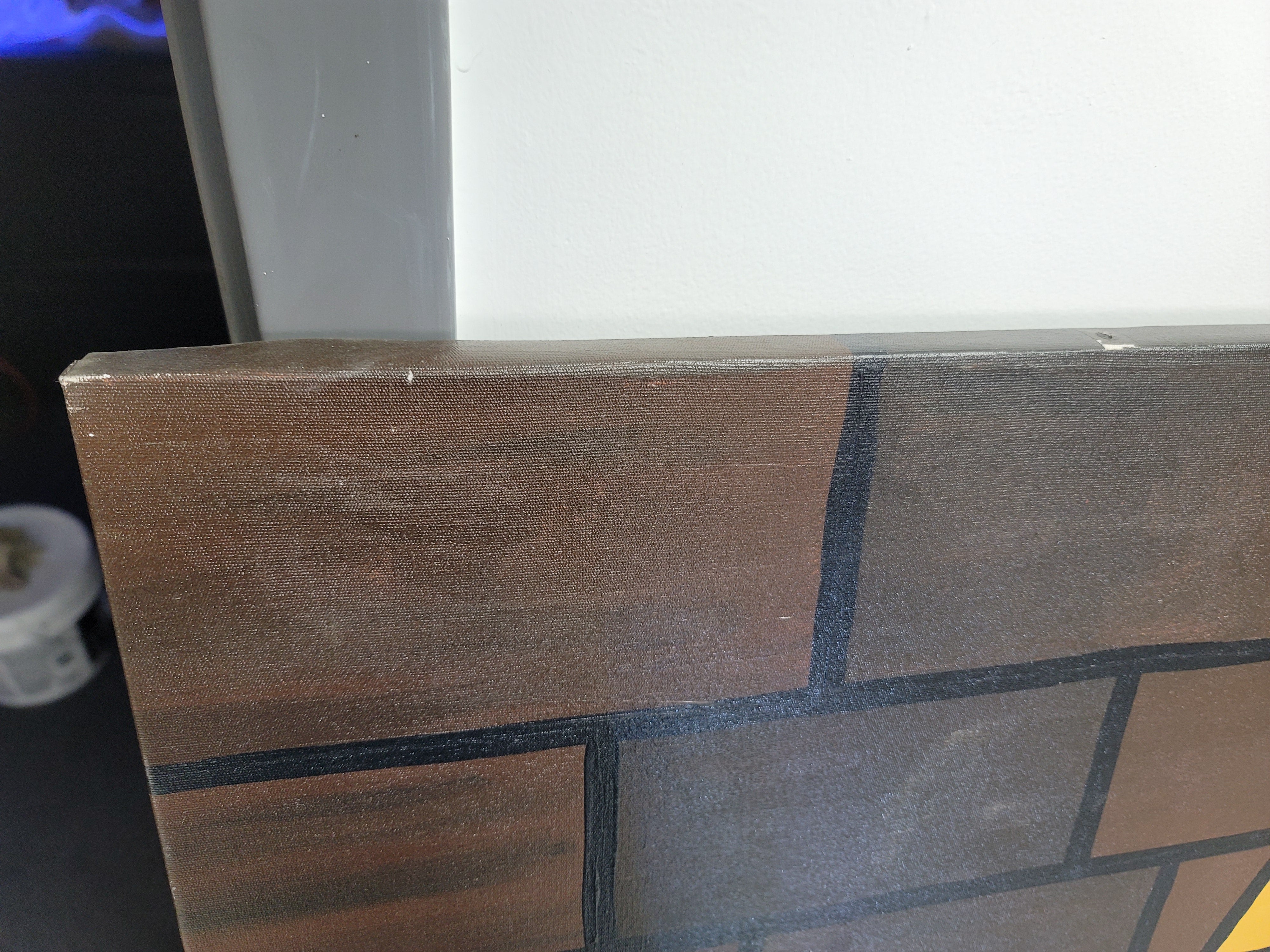 New Walmiru Original Faceless Painting on Canvas - Couple on Steps 36" x 60"