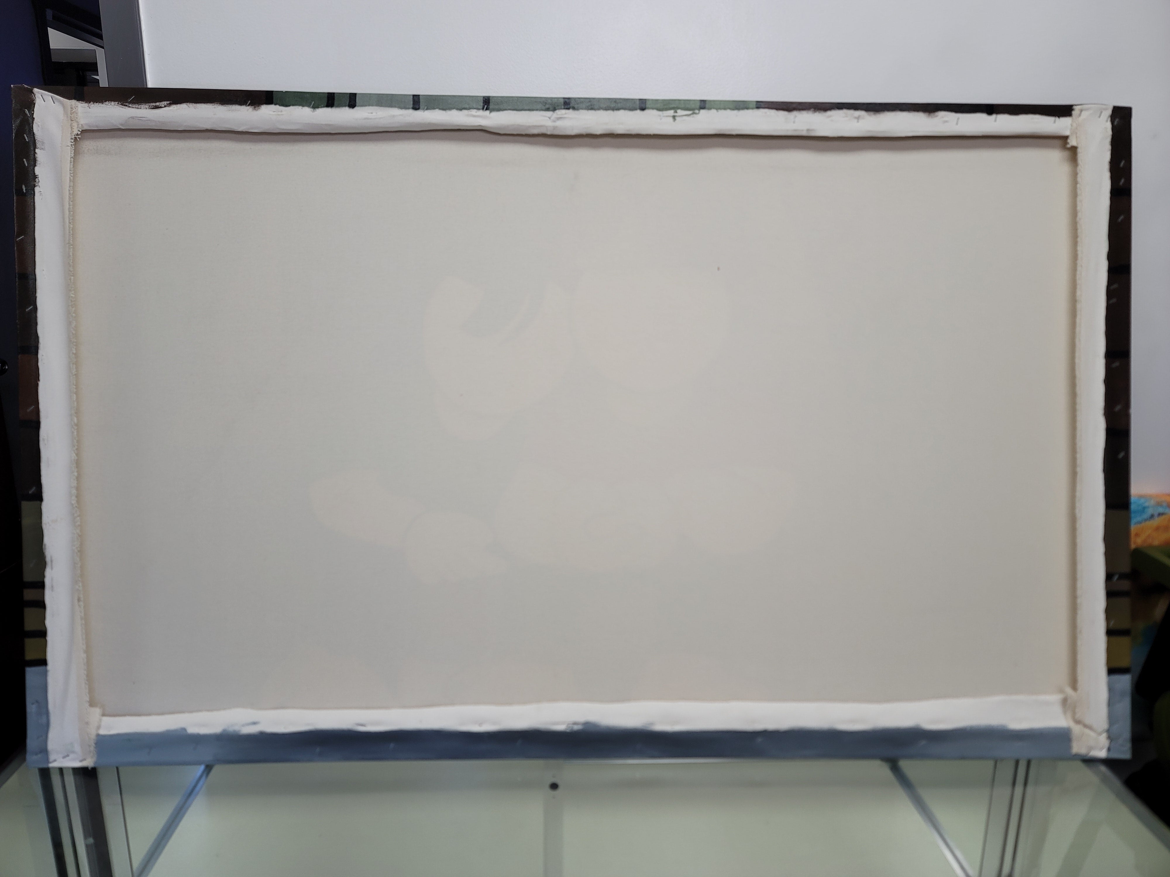 New Walmiru Original Faceless Painting on Canvas - Couple on Steps 36" x 60"