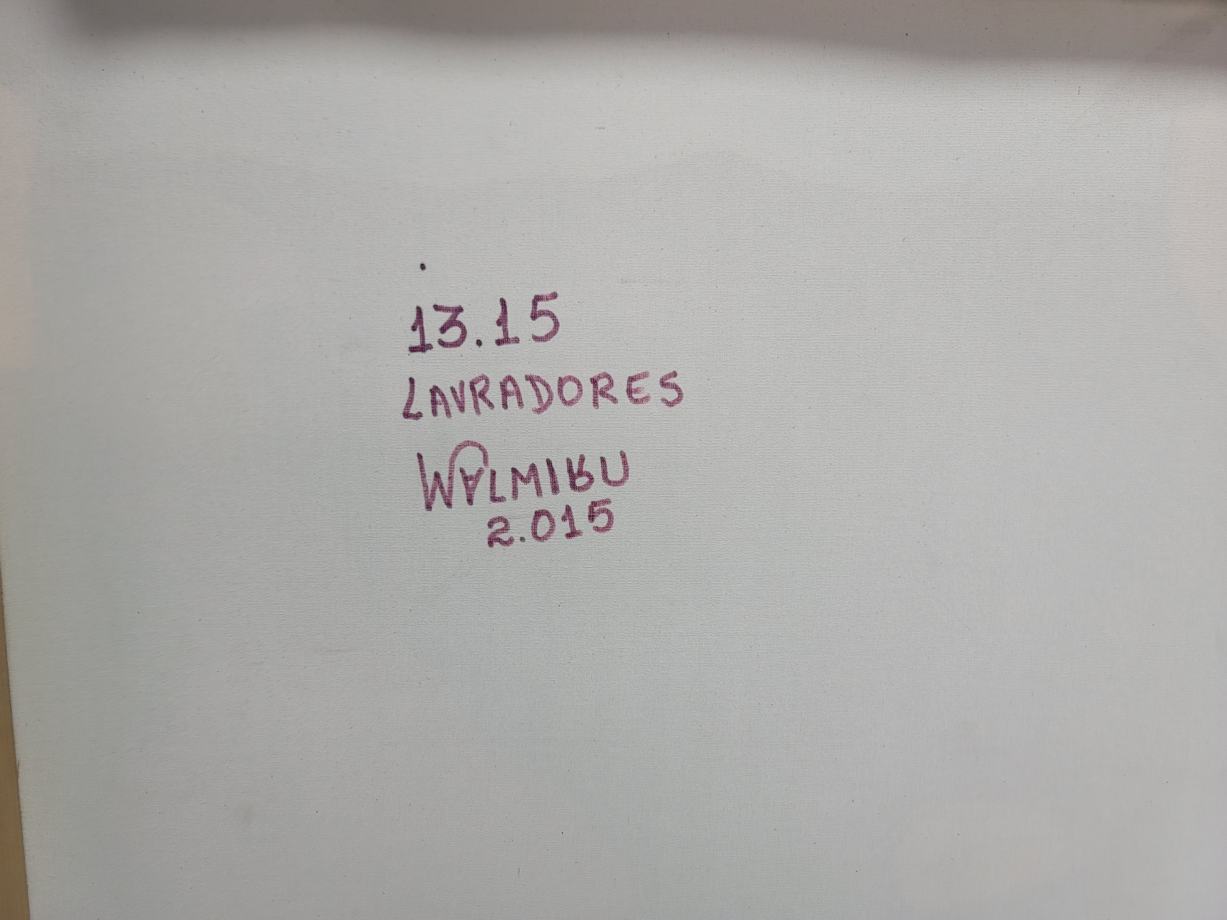 New Walmiru Original Faceless Painting on Canvas - Farmers 36" x 60"