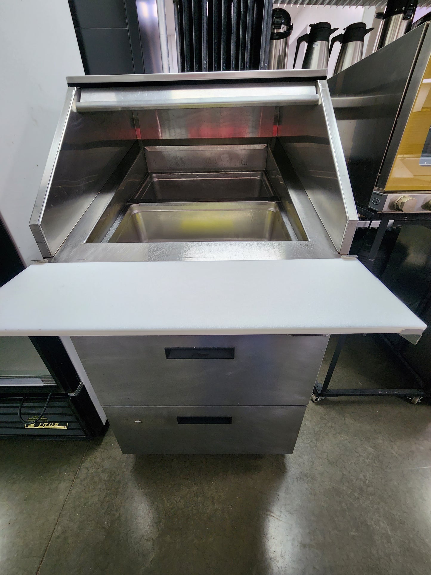 Uses 27" Delfield 18MC27P-BI  Refrigerated Prep Table with 2 Drawers