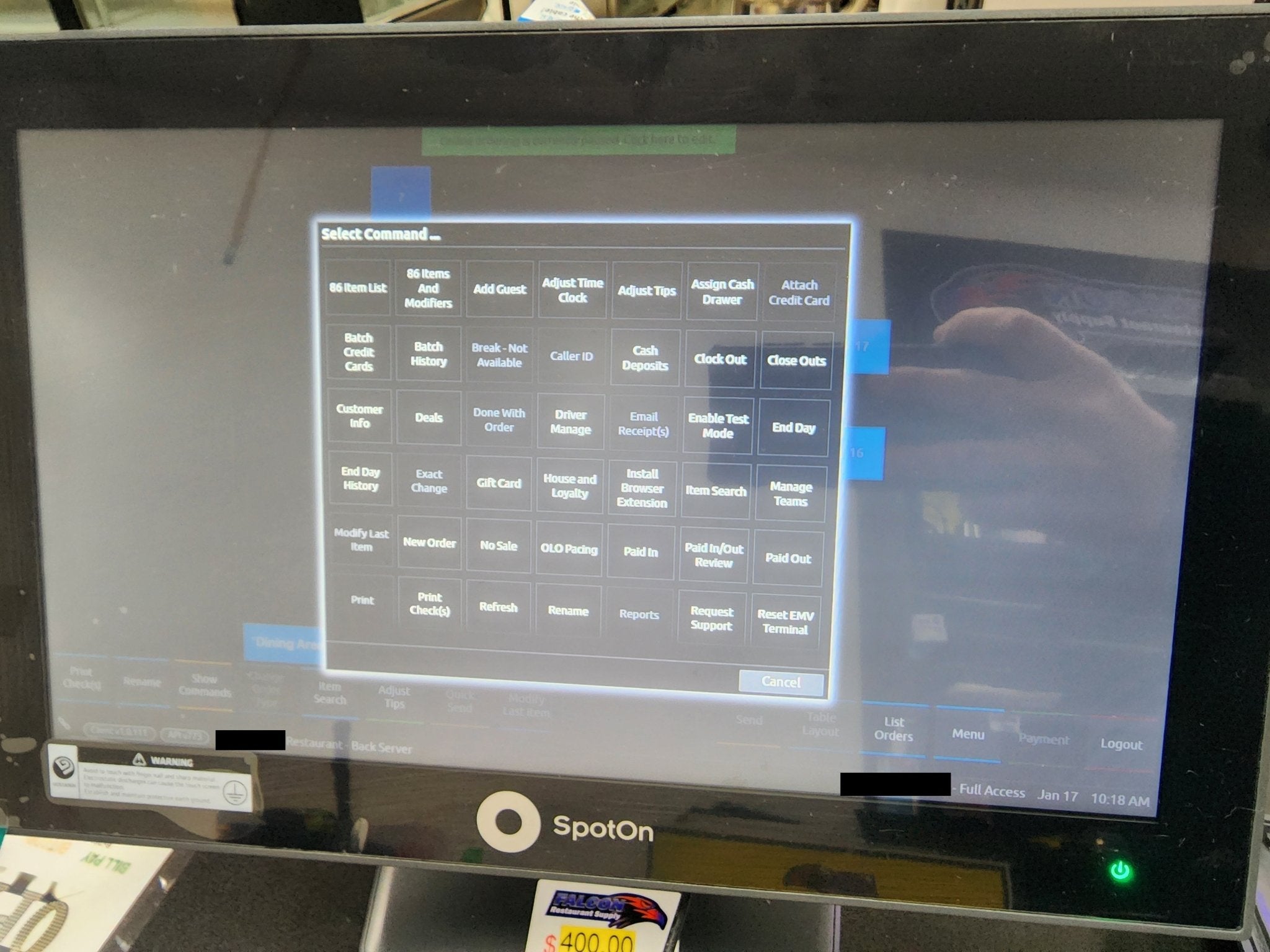 Used SpotOn Apexa GW POS