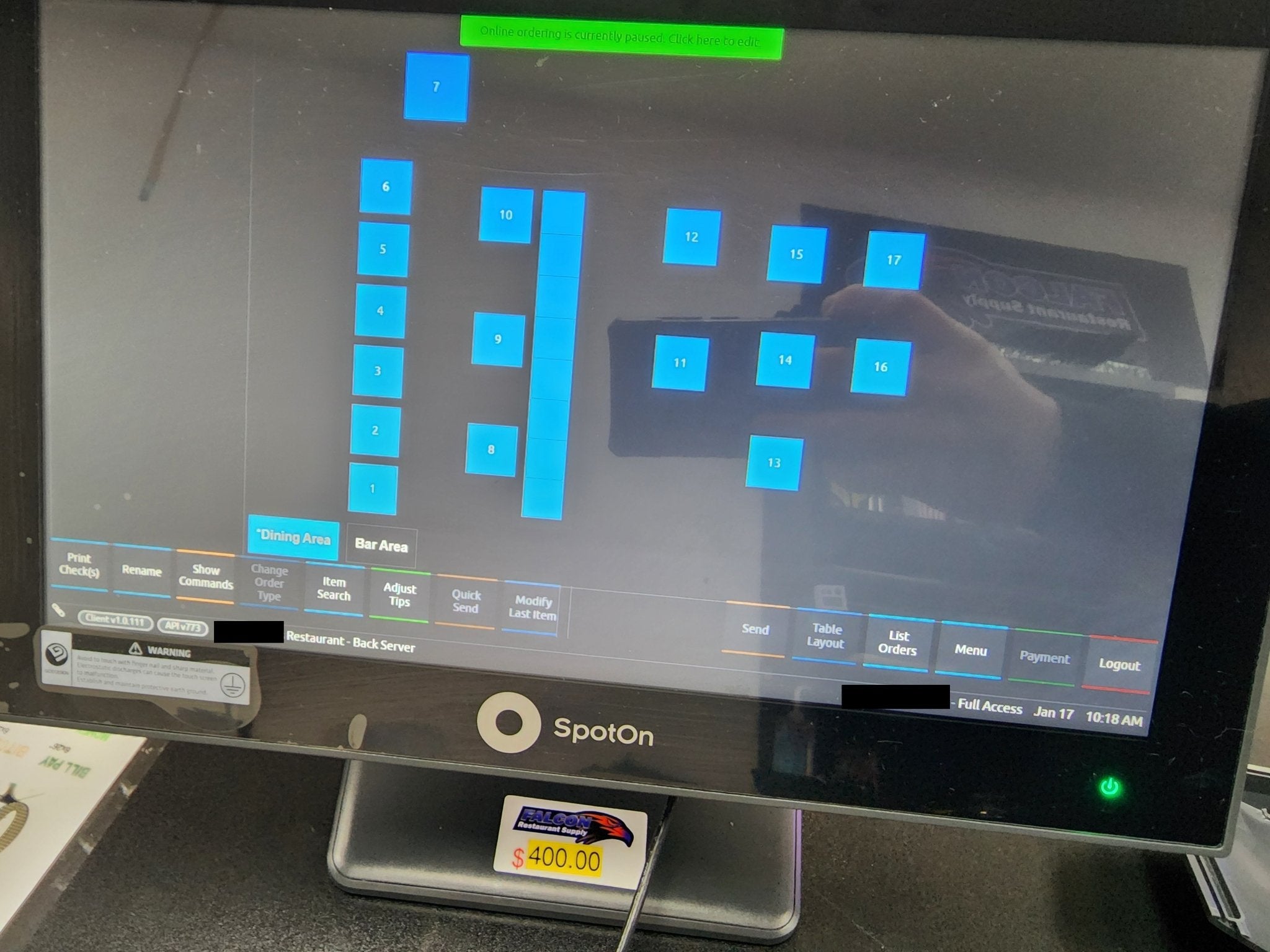 Used SpotOn Apexa GW POS