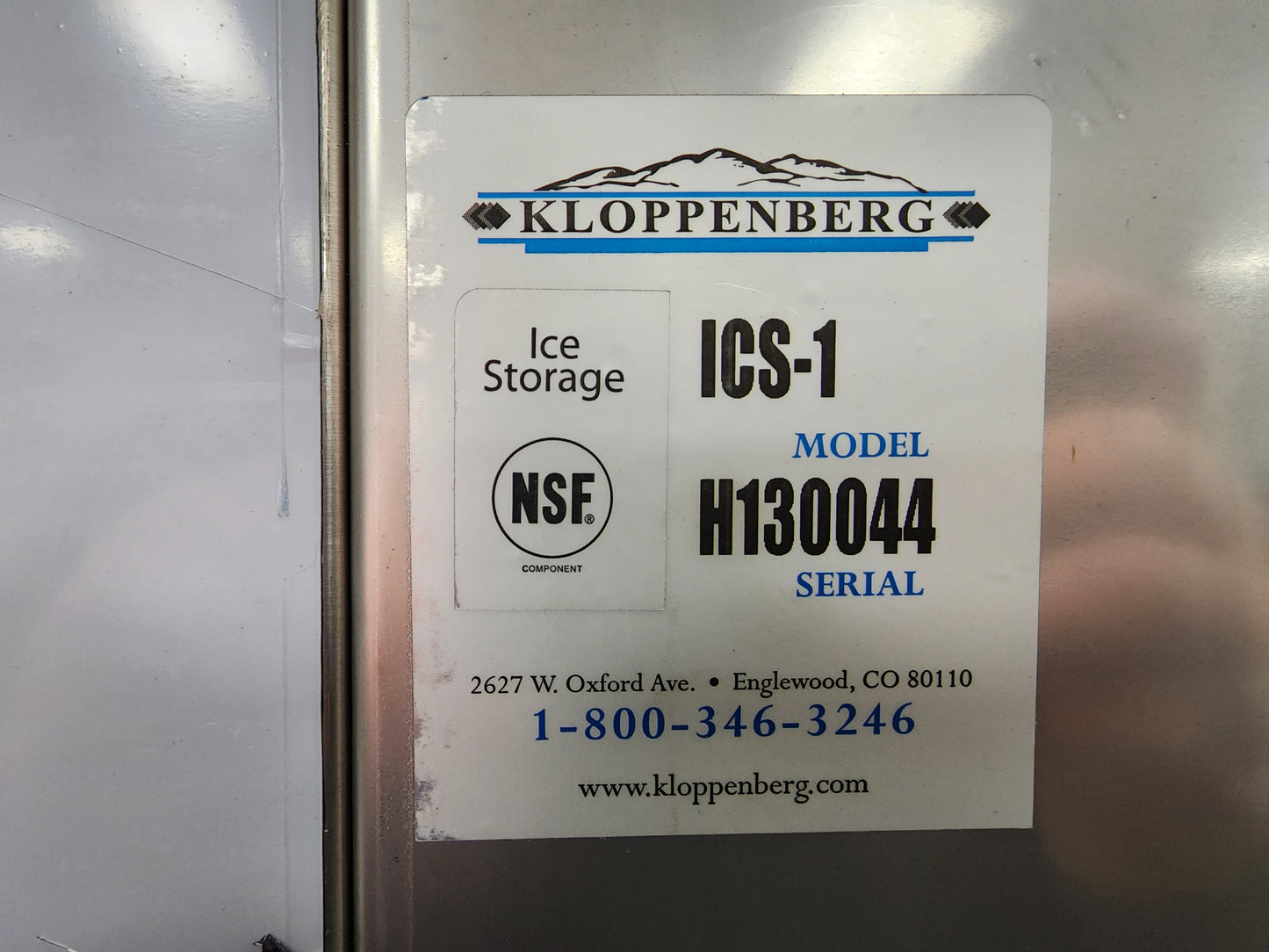 New Kloppenberg ICS-1 Express Ice Bin System