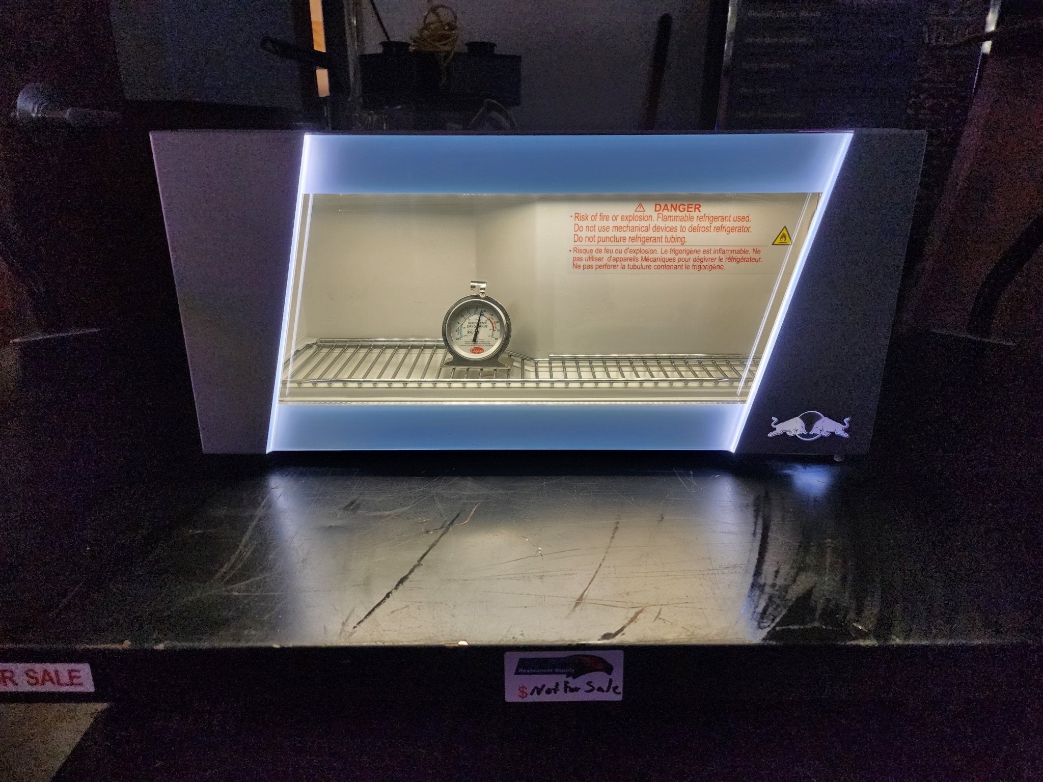 Red Bull Mini display countertop refrigerator - Falcon Restaurant Supply - 1