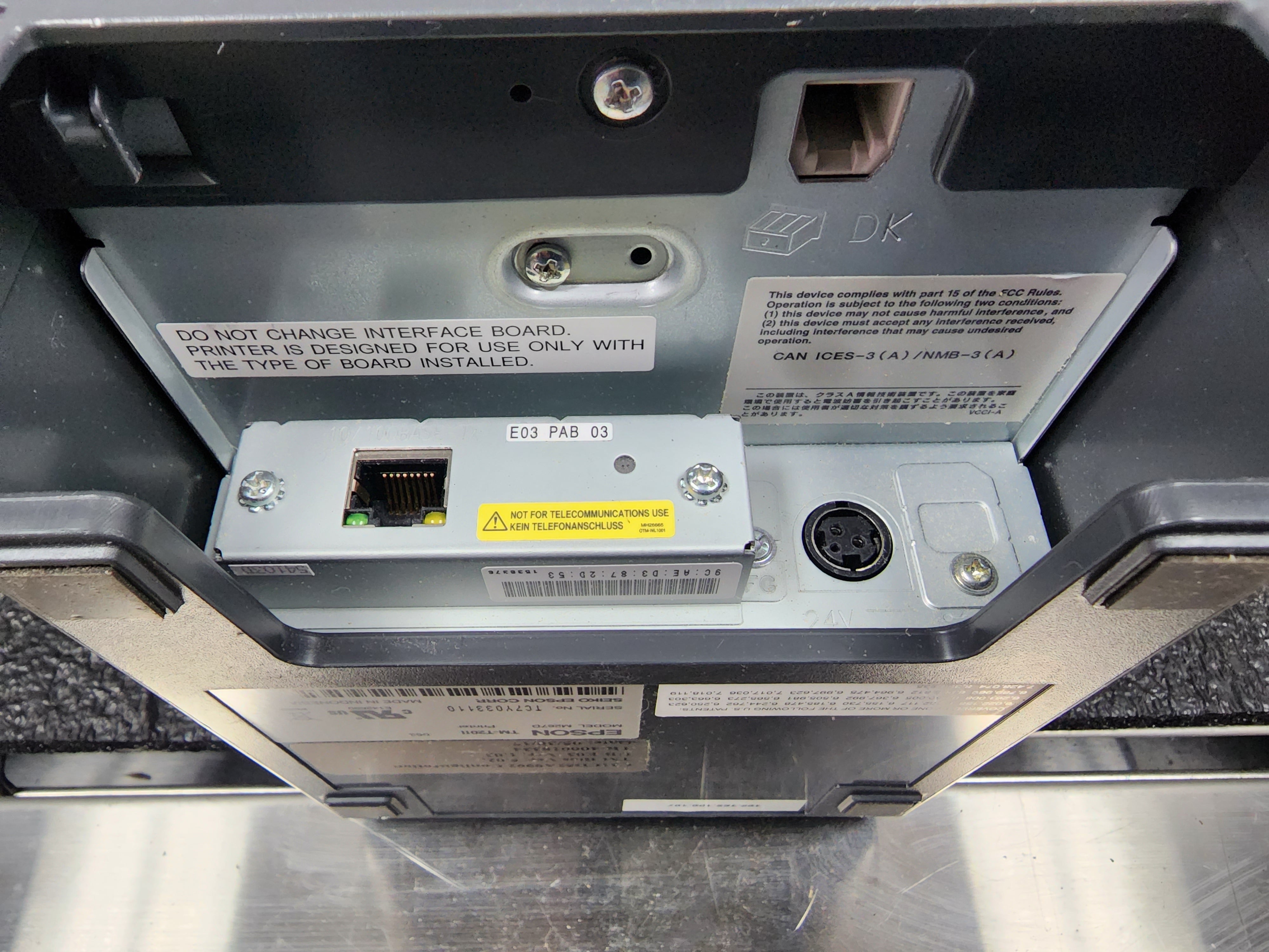 Used EPSON TM-T20II M267D Printer works with Toast POS