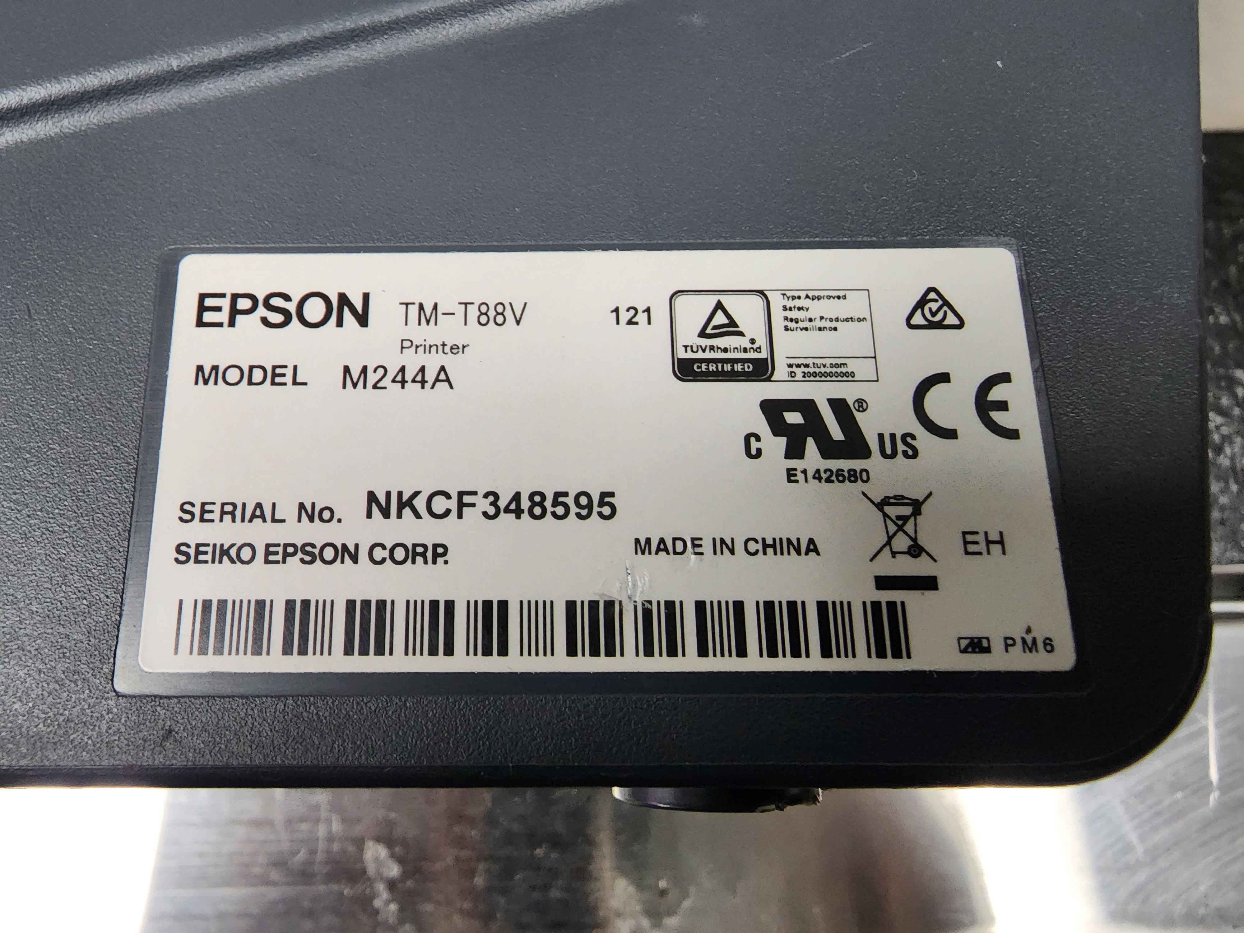 EPSON TM-T88V M244A Printer works with Toast POS