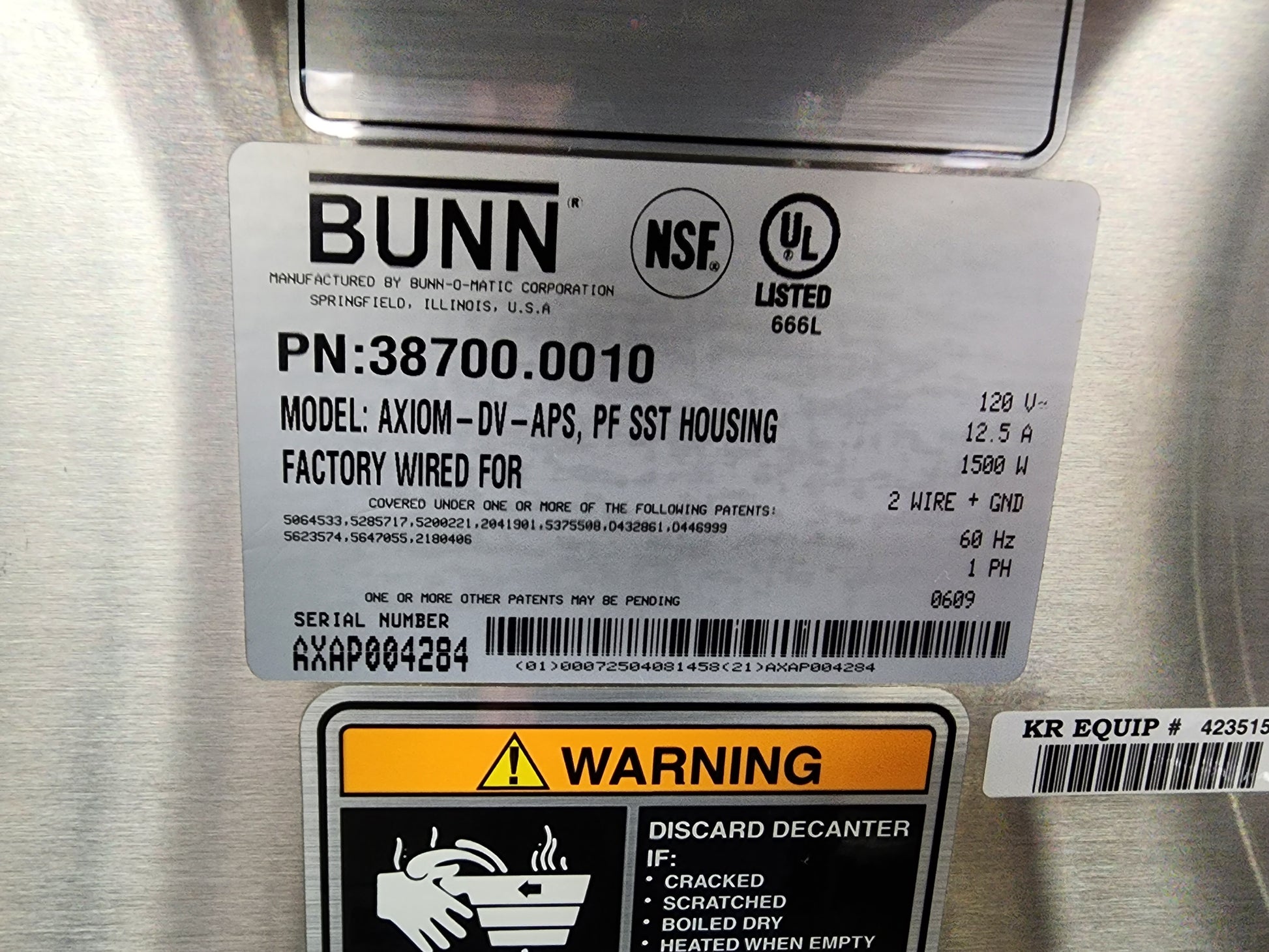 BUNN AXIOM® Dual-Voltage Airpot Coffee Brewer 38700.0010