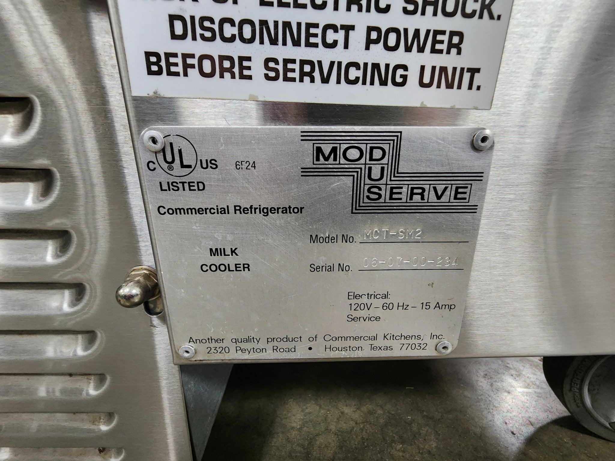 Used 49" Mod U Serve MCT - SM2 Commercial Stainless Milk Cooler 12 Case - Falcon Restaurant Supply - 5