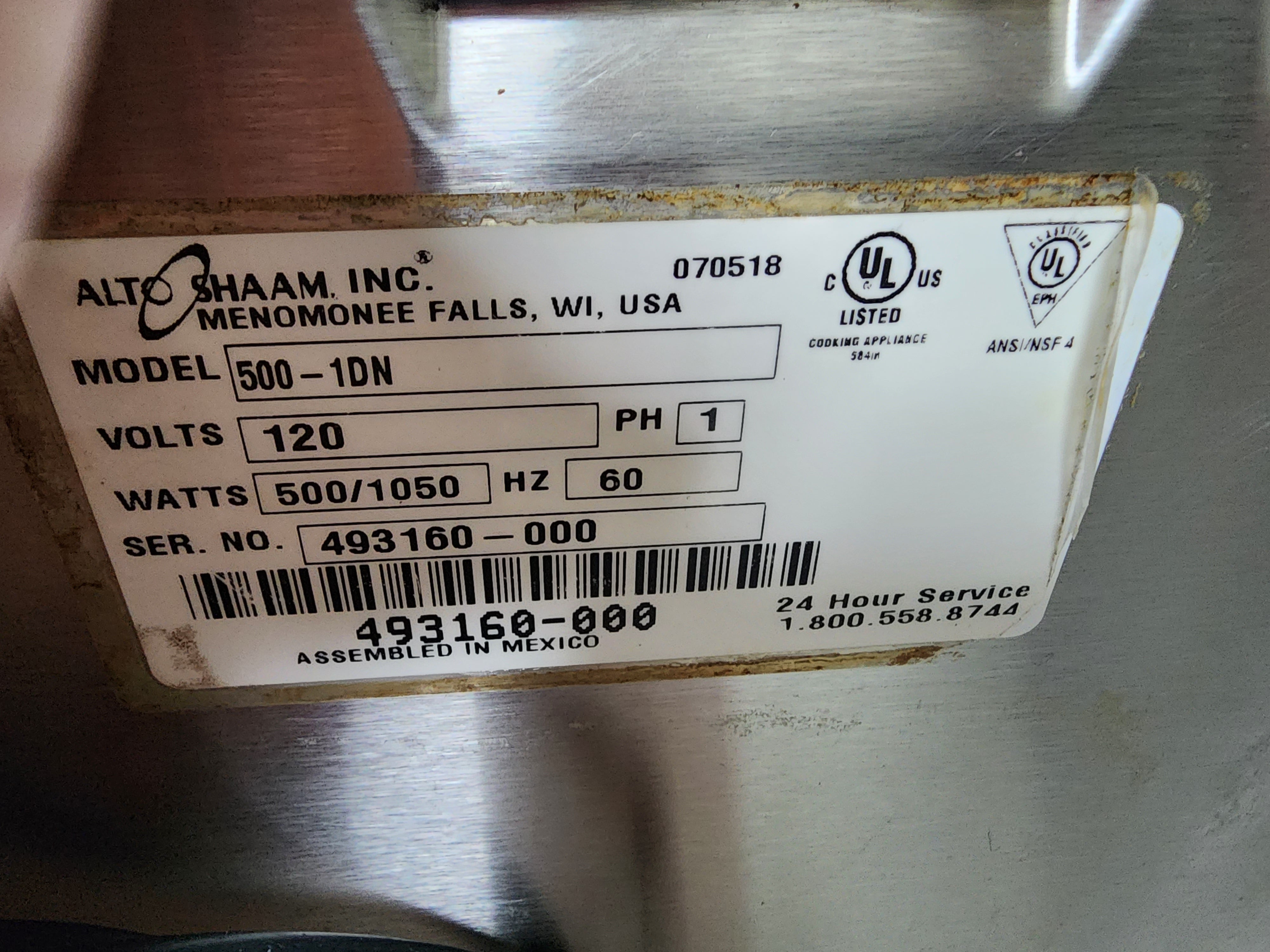 Used Alto Shaam – 500-1DN Single Drawer Chip Food Warmer 120V