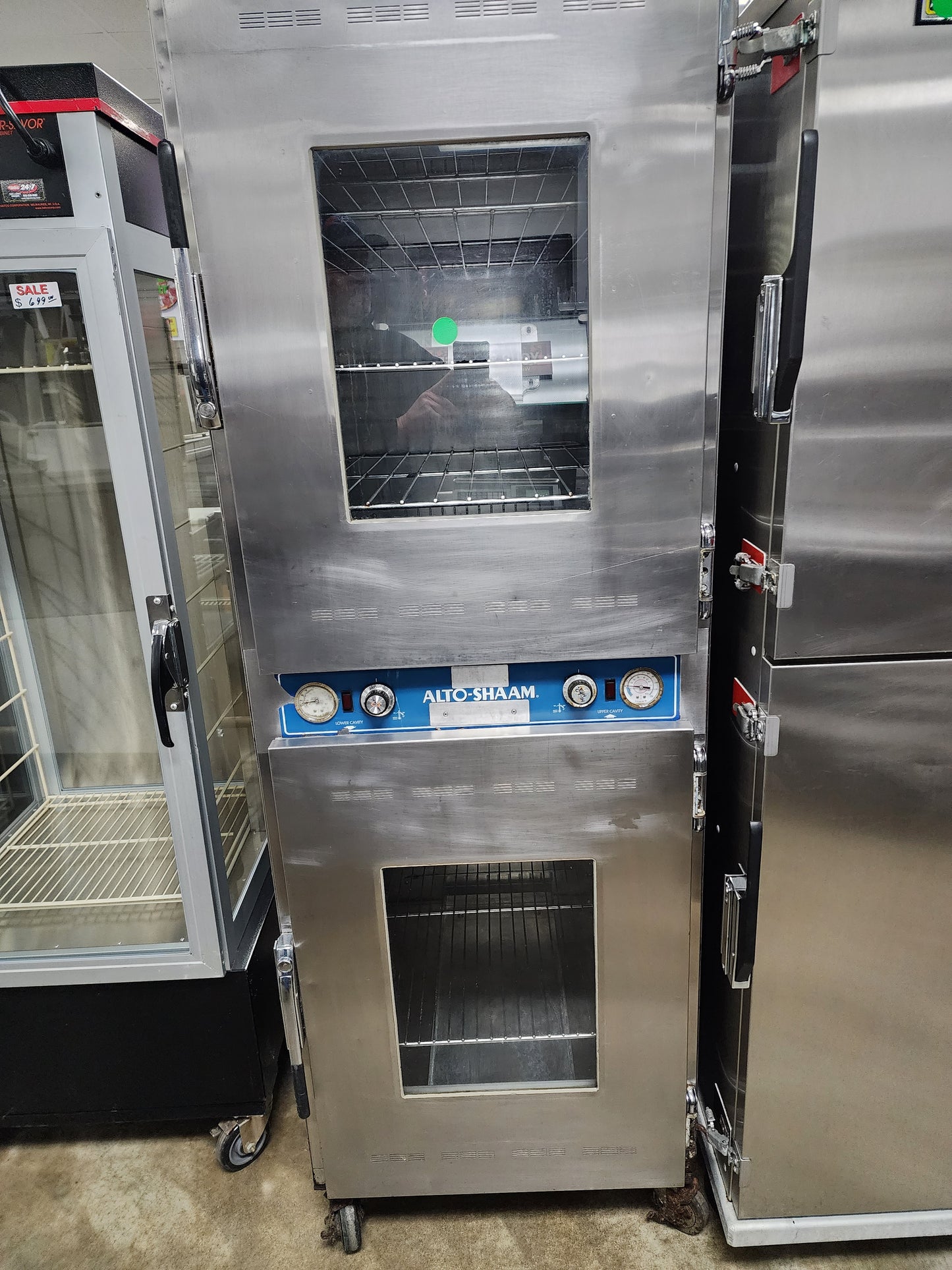 Used Alto-Shaam 1000-UPS/VSI Heated Double Holding Pass-Thru Warmer Cabinet