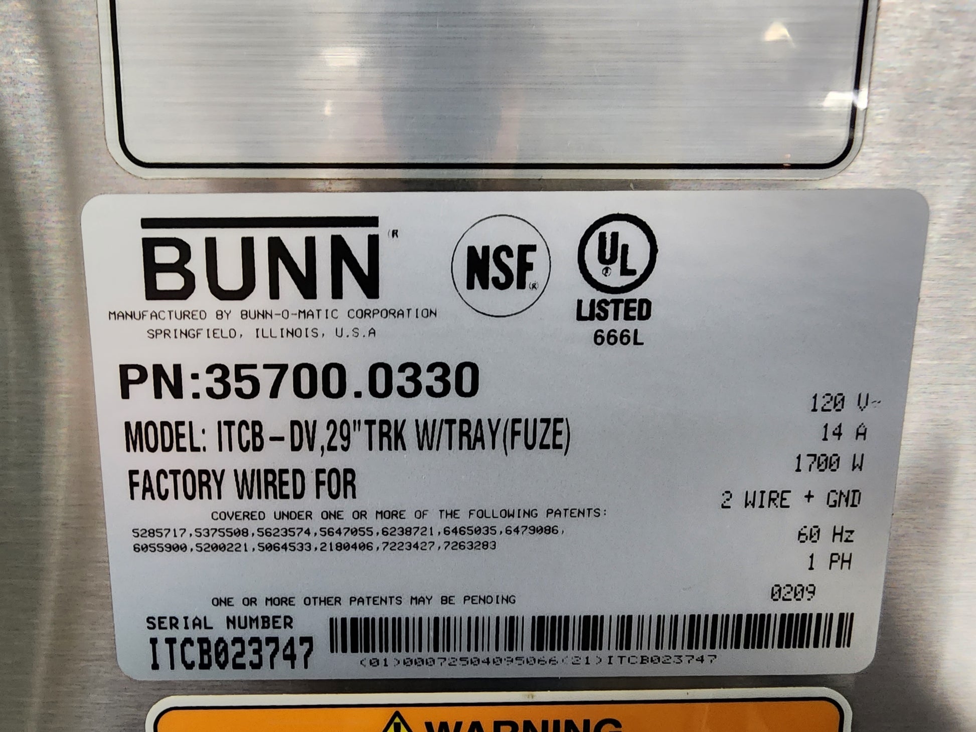 Bunn 35700.0000 Price Rite Restaurant Equipment