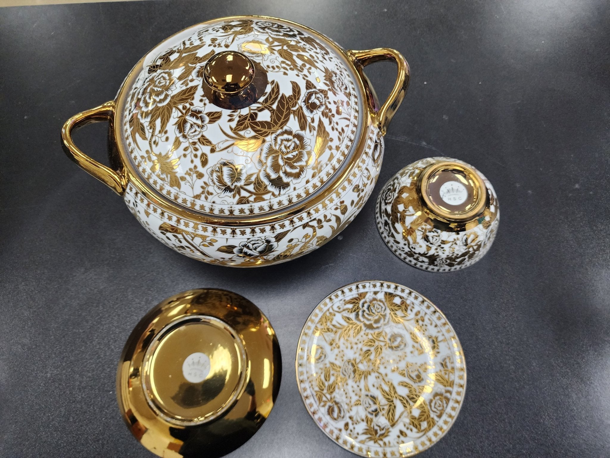 Used Fine Porcelain set gold plated C IP - Falcon Restaurant Supply - 5