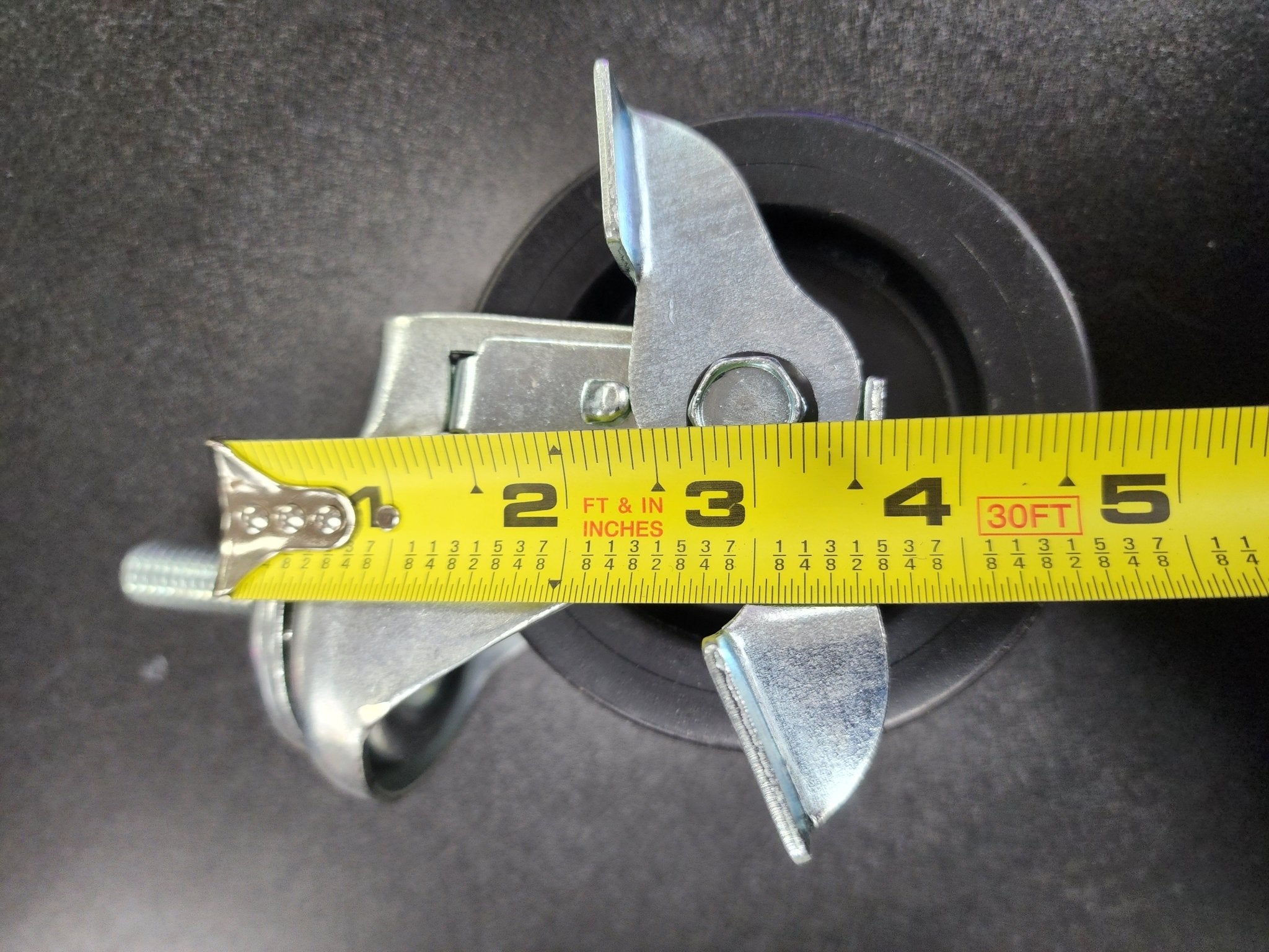 New 4" Swivel Threaded Stem Caster Wheel with Brake - 1/2" - 13 x 1 1/2" Stem, 240 lb. Capacity - Falcon Restaurant Supply - 2