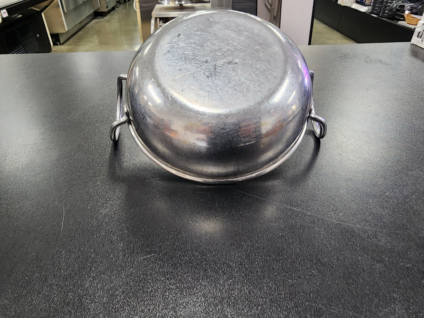 Used Small Stainless Steel Fry Pan w/Two handles 6 3/4"