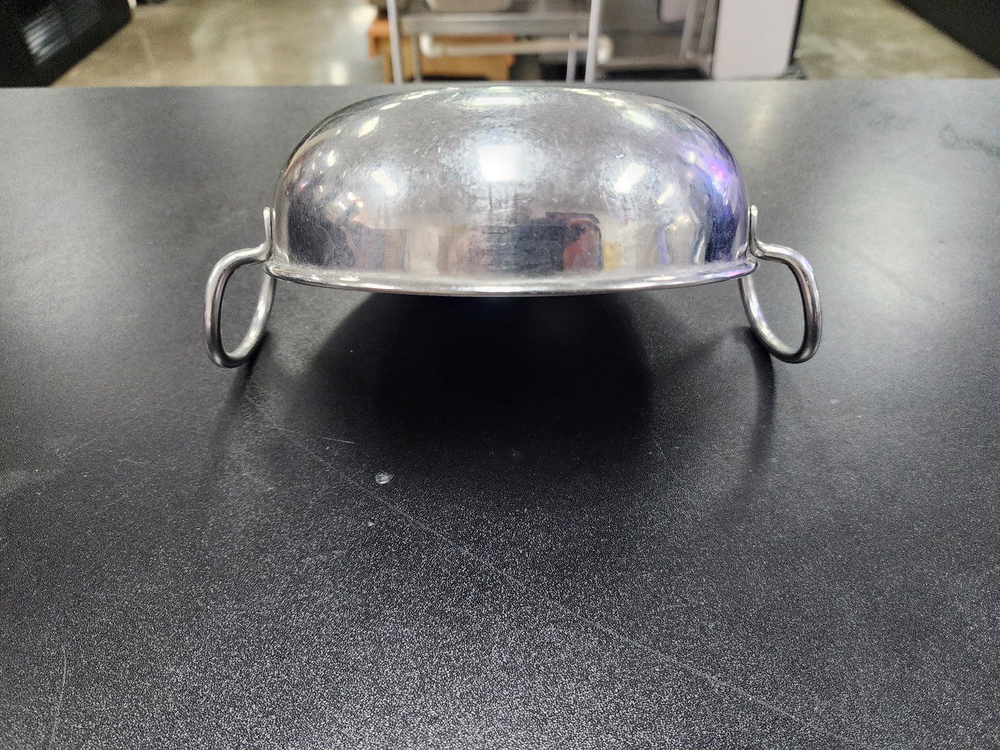 Used Small Stainless Steel Fry Pan w/Two handles 6 3/4"