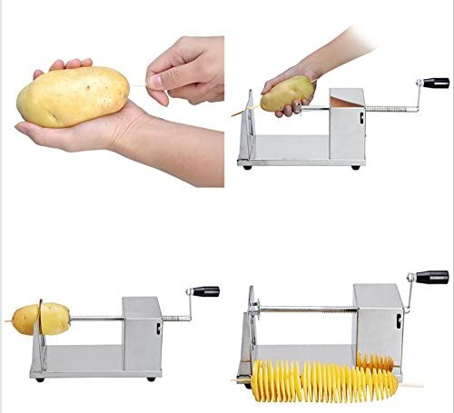 Electric Commercial Spiral Tornado Potato Cutter Twister Vegetable Chips  Slicer