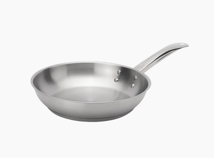 Browne 5724048 7 3/4" Stainless Steel Frying Pan w/ Solid Metal Handle