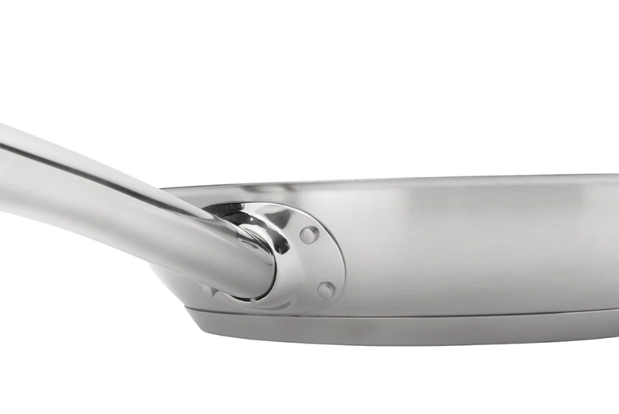 Browne 5724048 7 3/4" Stainless Steel Frying Pan w/ Solid Metal Handle