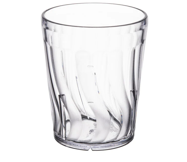 Dinex DX4GC607 Swirl 6 oz. Clear SAN Plastic Tumbler Case 72