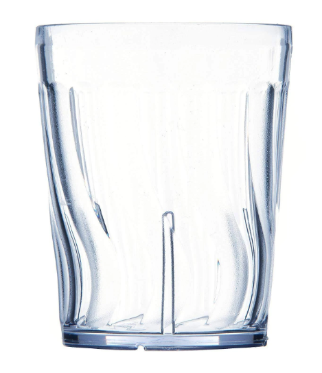 Dinex DX4GC607 Swirl 6 oz. Clear SAN Plastic Tumbler Case 72