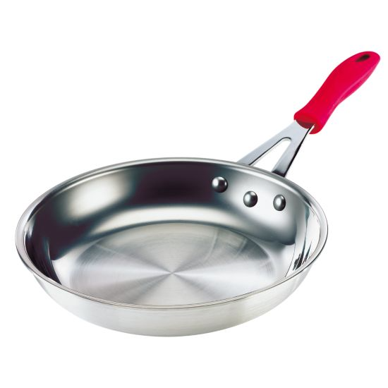 Bronwe 5812808 - 8" 2-Ply Thermalloy Aluminum & Stainless Steel Fry Pan w/ Silicone Handle